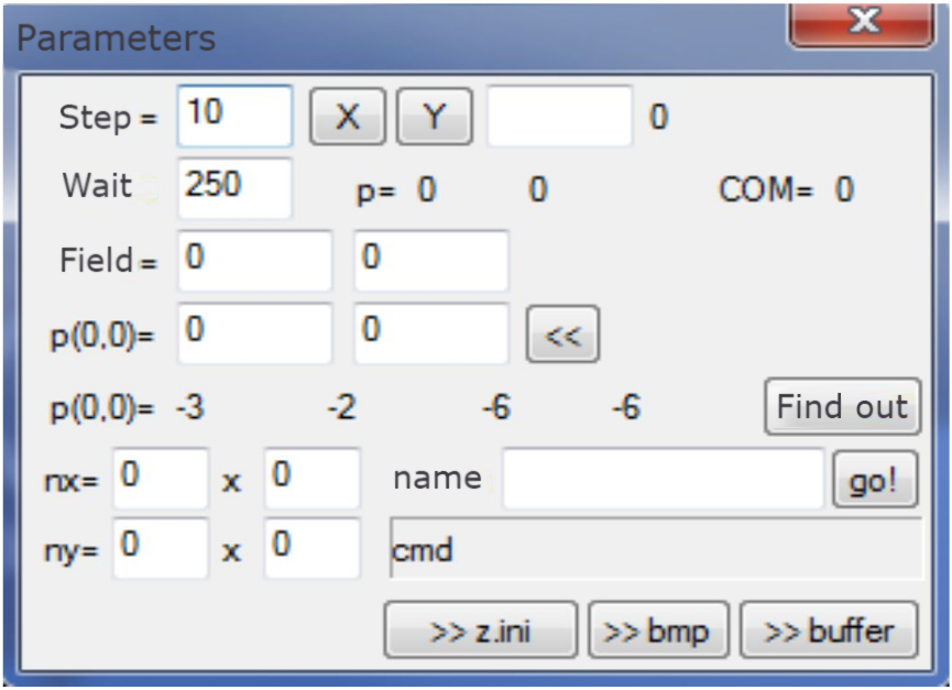 IR M3 Software Parameters window
