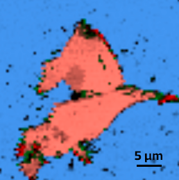 Graphene flakes Raman image