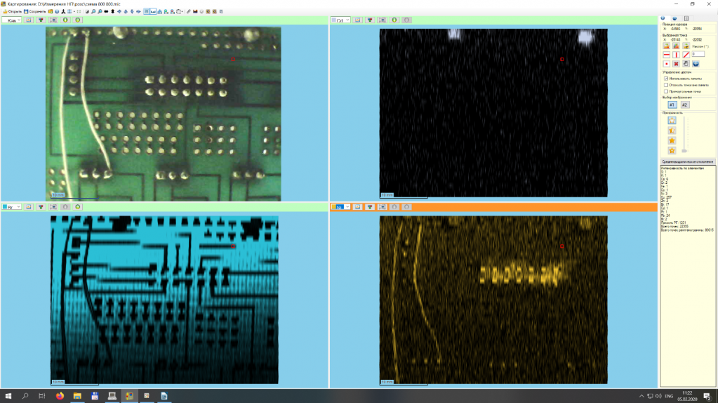 The figure of the analyzed area as well as cadmium, bromine and nickel intensity distribution map.png