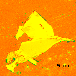 Graphene flakes optical image